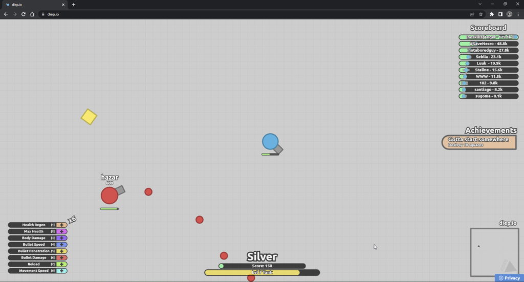 Chrome best browser for diep.io.
