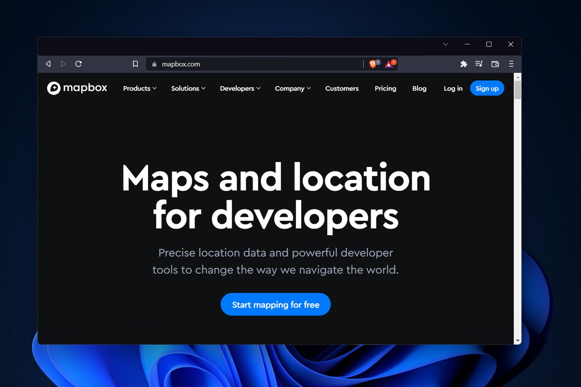 mapbox-big browser not allowing redirects