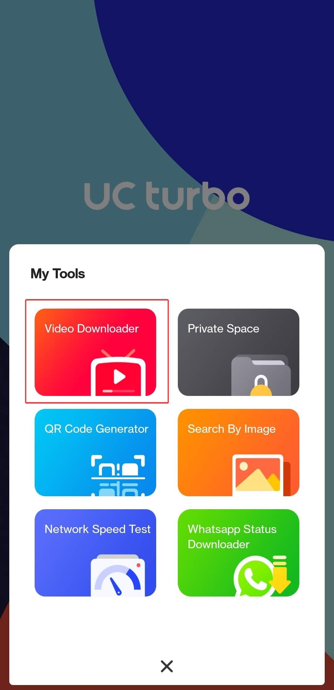 Open the UC Turbo Video Downloader.