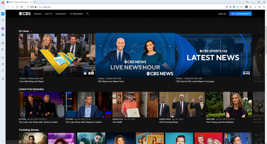 cbs all access browser