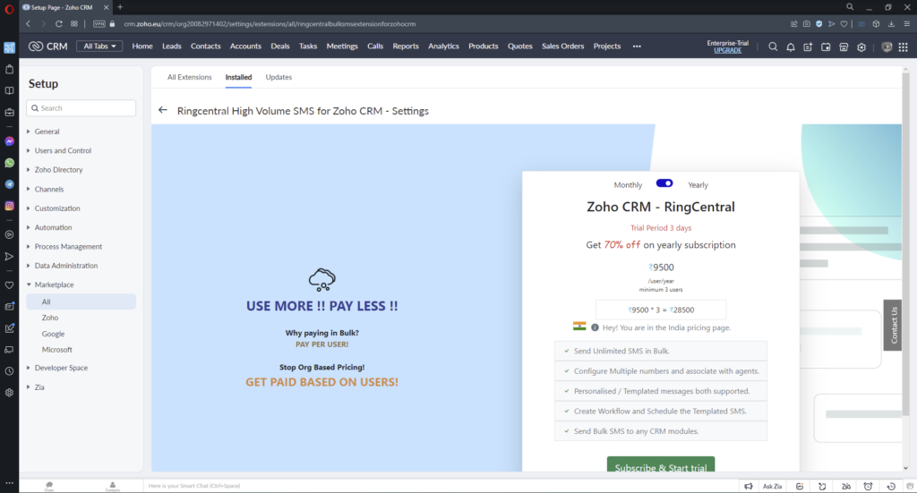 Opera best browser for Zoho.
