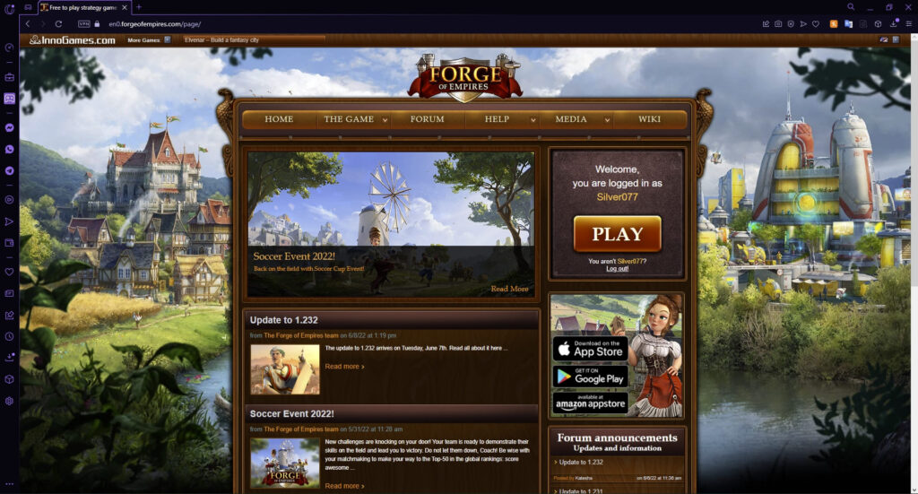 Play Forge of Empires online via a browser.