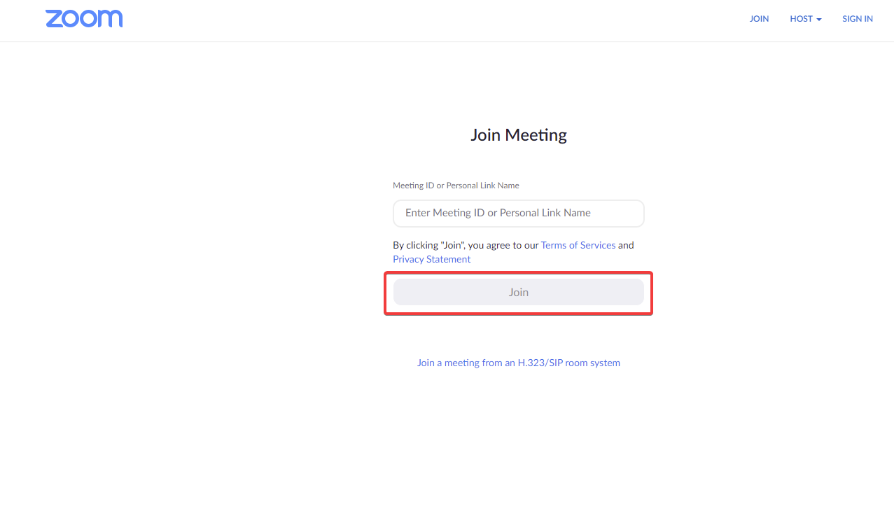 Enter meeting ID and click Join.
