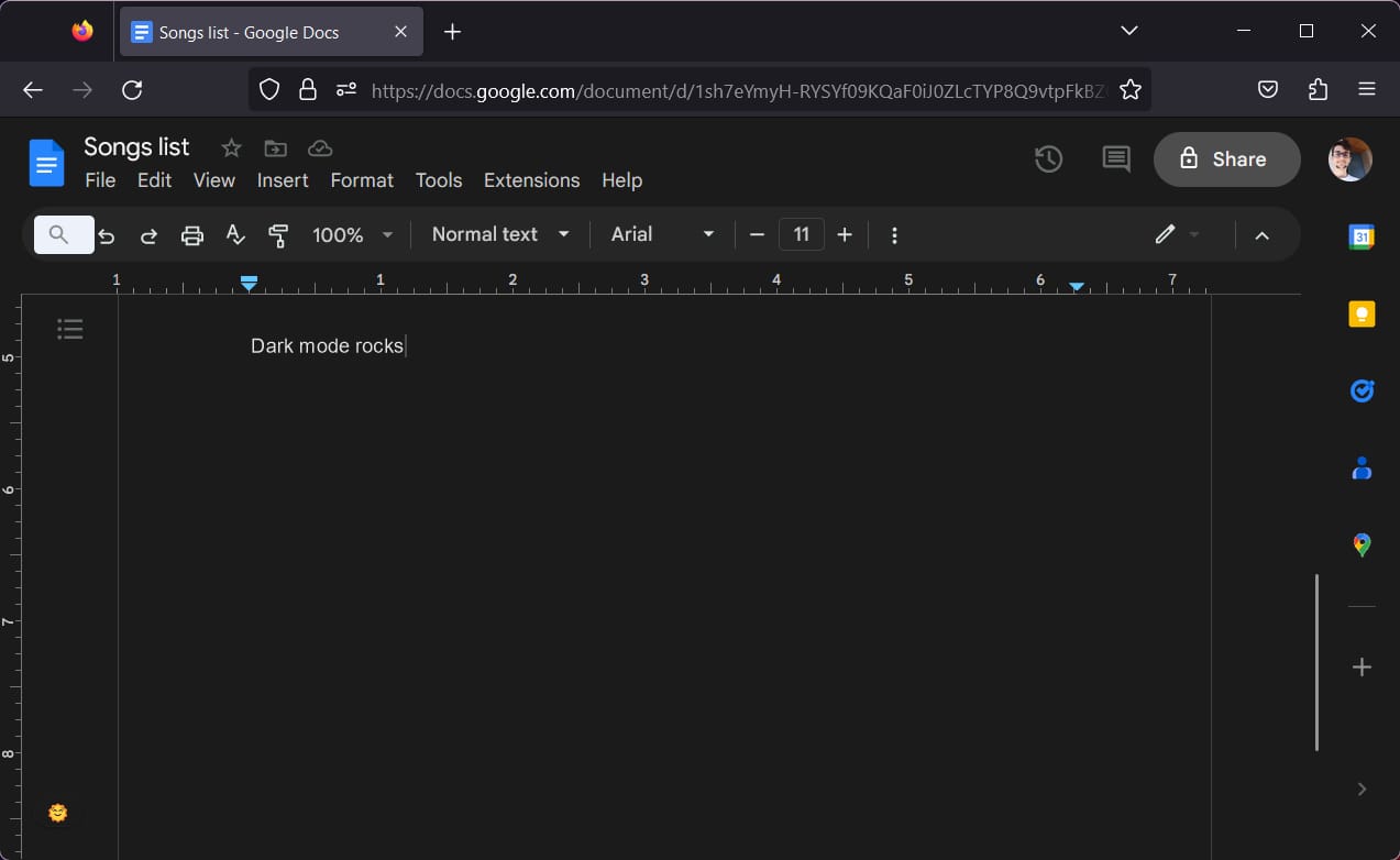 How To Make Google Docs Dark Mode On Firefox Extension Theme