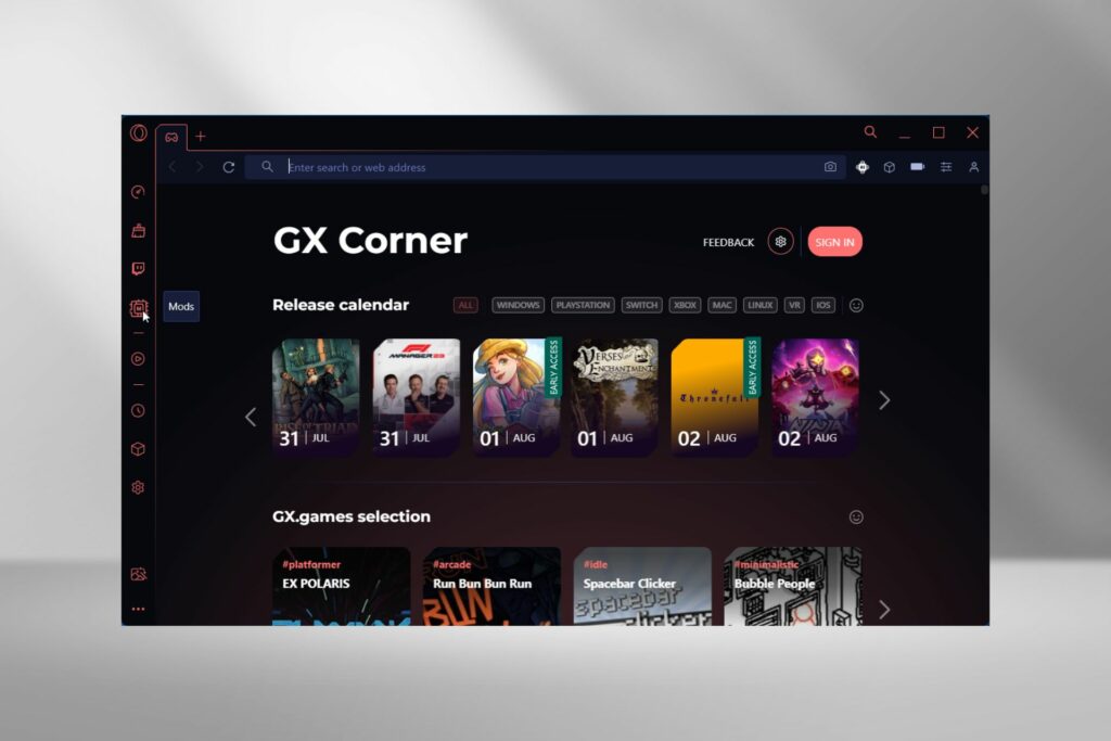 Opera GX Mods Not Working