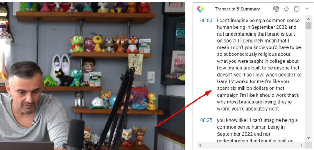 YouTube summary Chrome extension