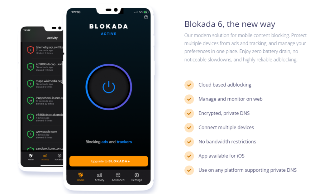 Blokada app description