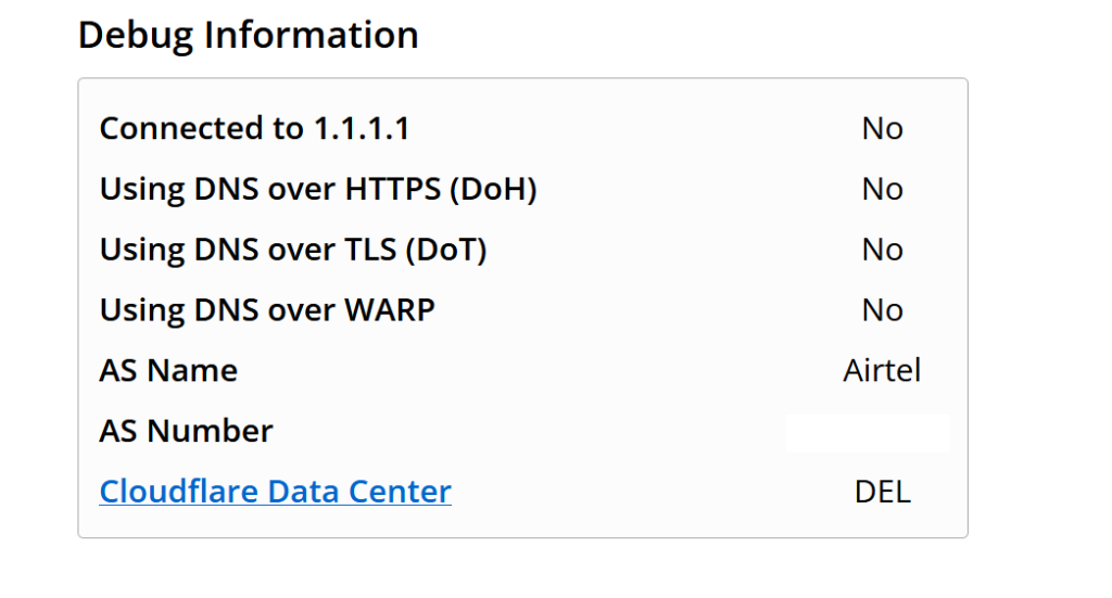 DNS over HTTPS connected