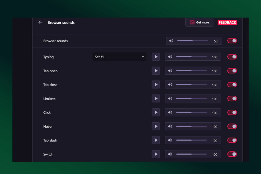 How to change Opera GX browser sounds